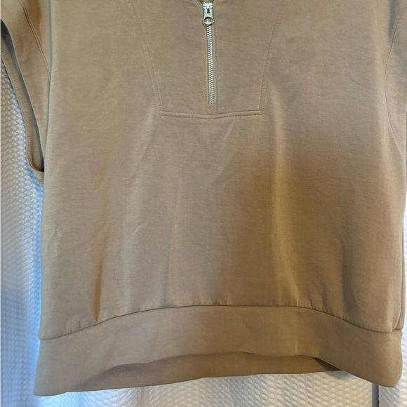 Bailey 44 Women Brown/Athletic Sleeveless Zip-up Collar Neck Blouse Soft Medium - Picture 4 of 5